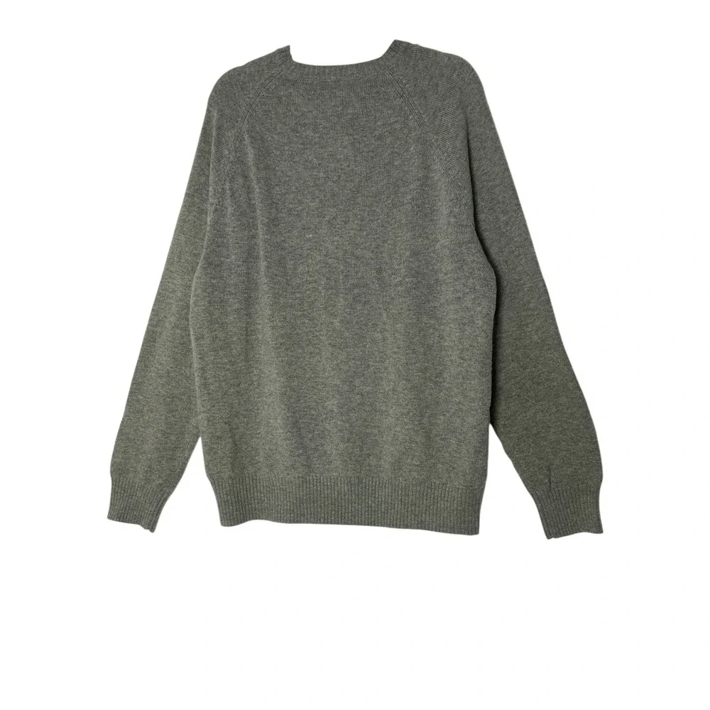 New J.Crew Sweater Mens XL Gray Crew Neck‎ Lambswool Blend Career Formal Outdoor
